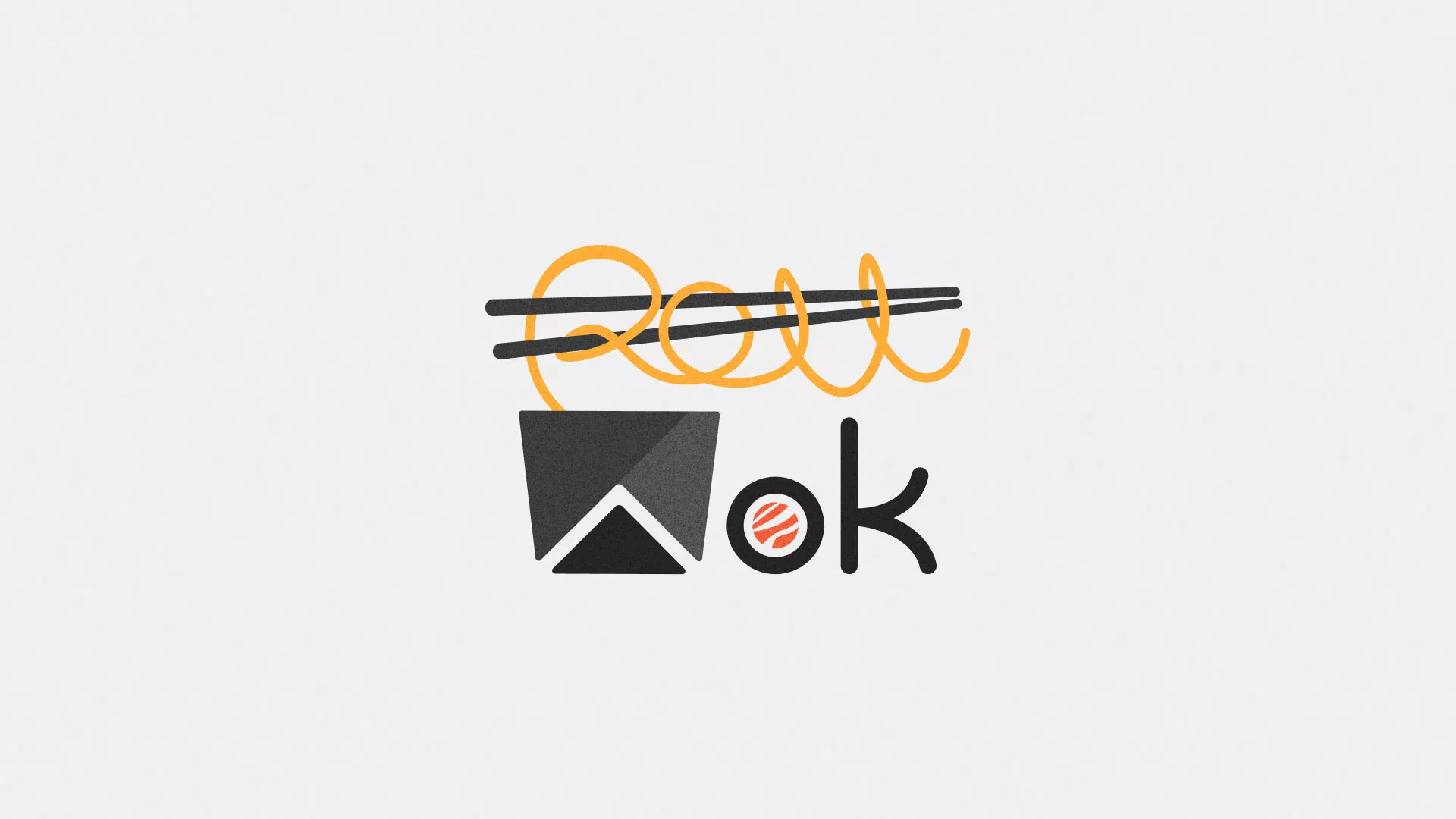 Разработка логотипа суши-бара «Roll Wok Club» в Азнакаево